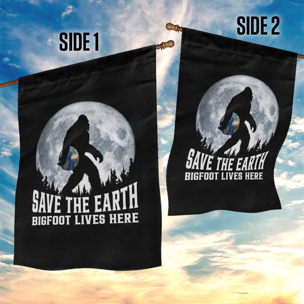 Save Our Planet Nature Lover Garden Flag Bigfoot Lives Here
