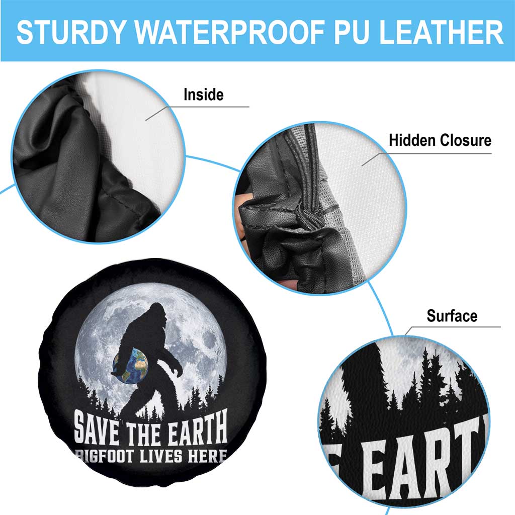 Save Our Planet Nature Lover Spare Tire Cover Bigfoot Lives Here