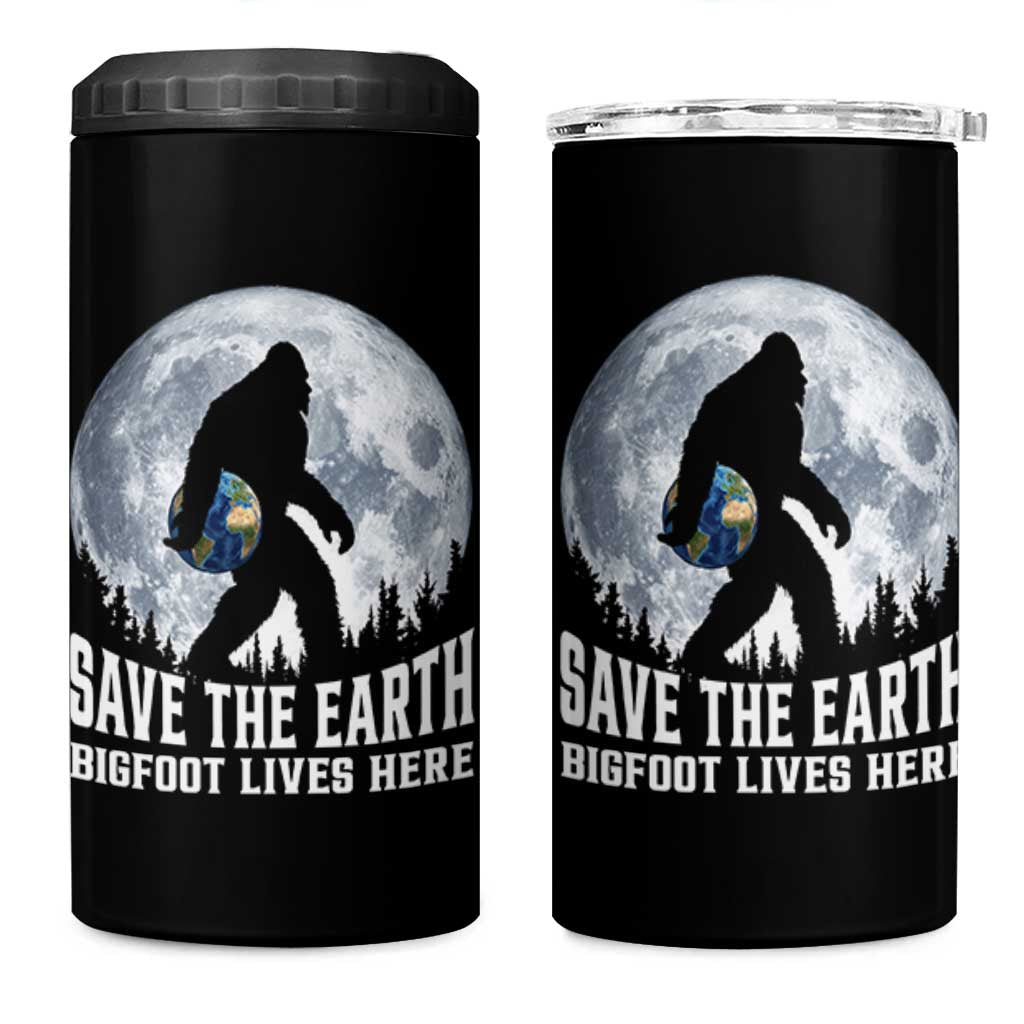 Save Our Planet Nature Lover 4 in 1 Can Cooler Tumbler Bigfoot Lives Here