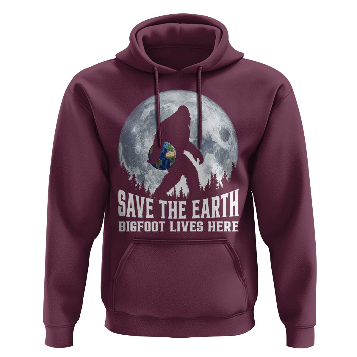 Save Our Planet Nature Lover Hoodie Bigfoot Lives Here