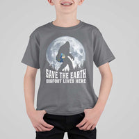 Save Our Planet Nature Lover T Shirt For Kid Bigfoot Lives Here