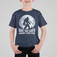 Save Our Planet Nature Lover T Shirt For Kid Bigfoot Lives Here
