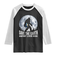 Save Our Planet Nature Lover Raglan Shirt Bigfoot Lives Here