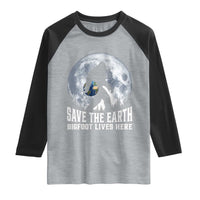 Save Our Planet Nature Lover Raglan Shirt Bigfoot Lives Here