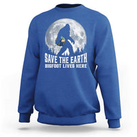 Save Our Planet Nature Lover Sweatshirt Bigfoot Lives Here