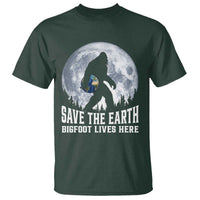 Save Our Planet Nature Lover T Shirt Bigfoot Lives Here