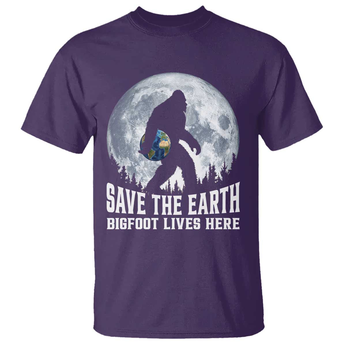 Save Our Planet Nature Lover T Shirt Bigfoot Lives Here