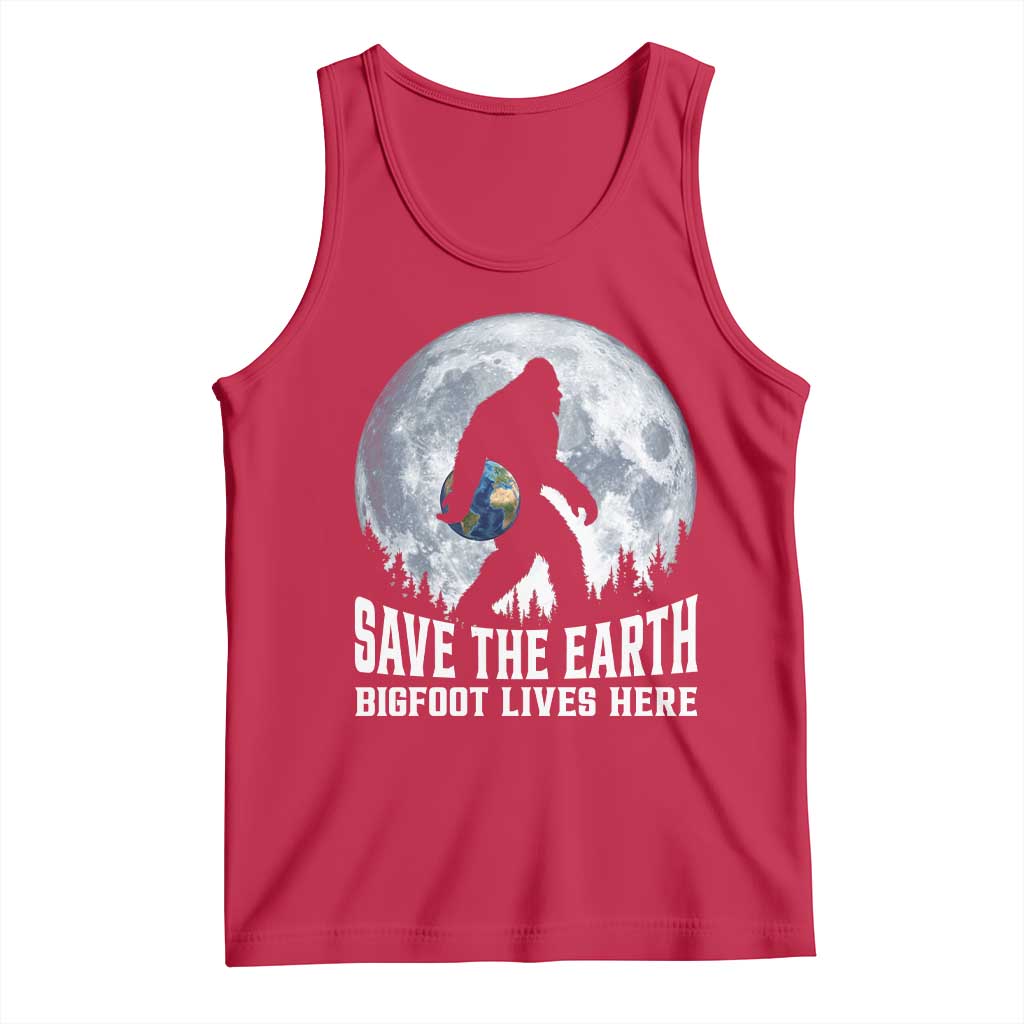 Save Our Planet Nature Lover Tank Top Bigfoot Lives Here