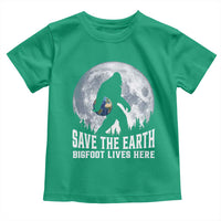 Save Our Planet Nature Lover Toddler T Shirt Bigfoot Lives Here
