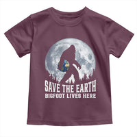 Save Our Planet Nature Lover Toddler T Shirt Bigfoot Lives Here