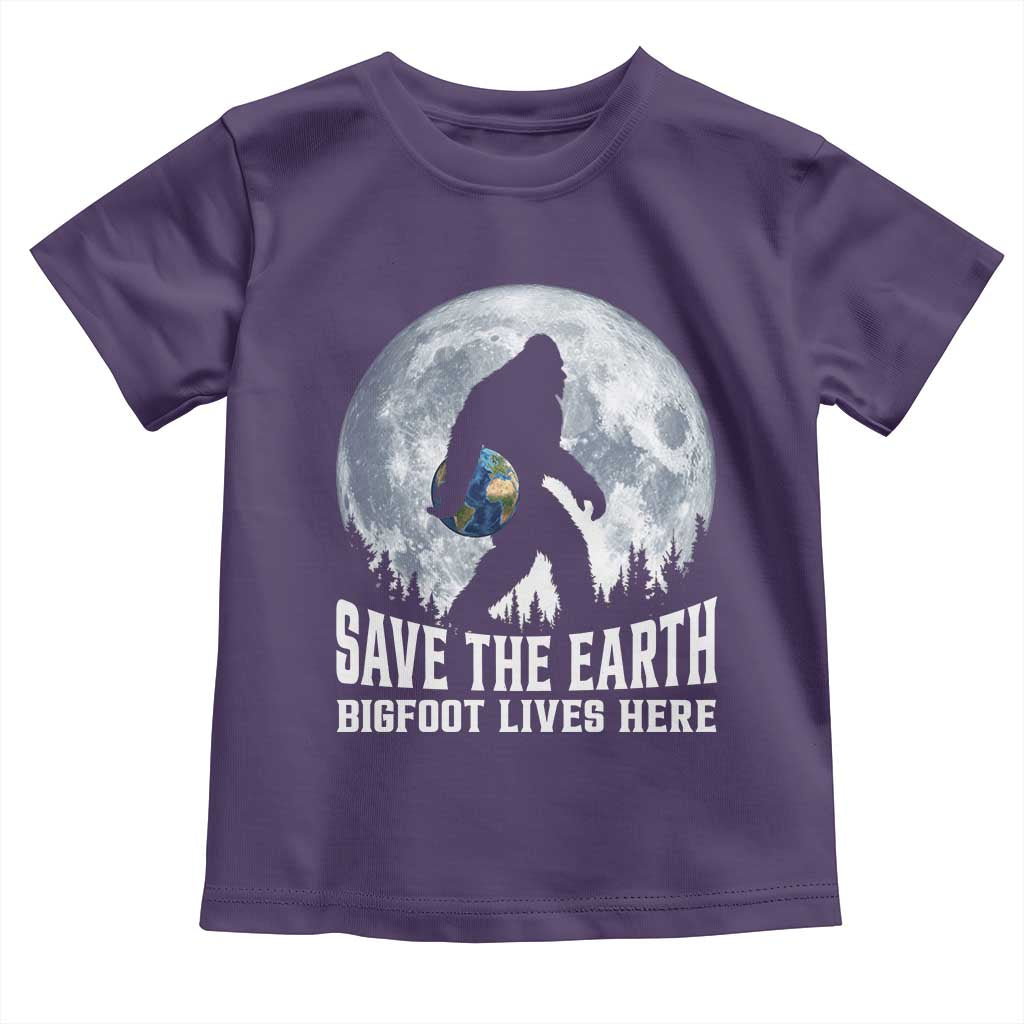 Save Our Planet Nature Lover Toddler T Shirt Bigfoot Lives Here