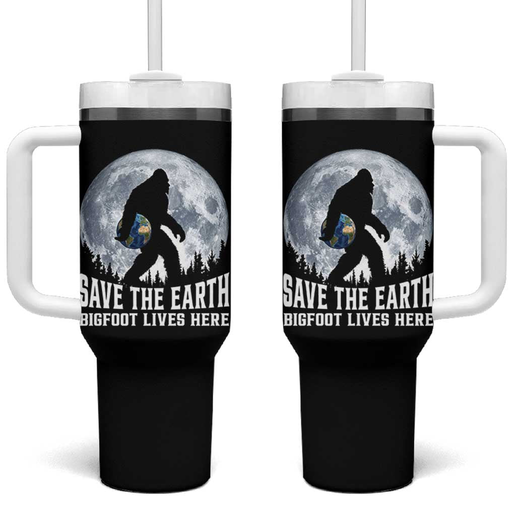 Save Our Planet Nature Lover Tumbler With Handle Bigfoot Lives Here