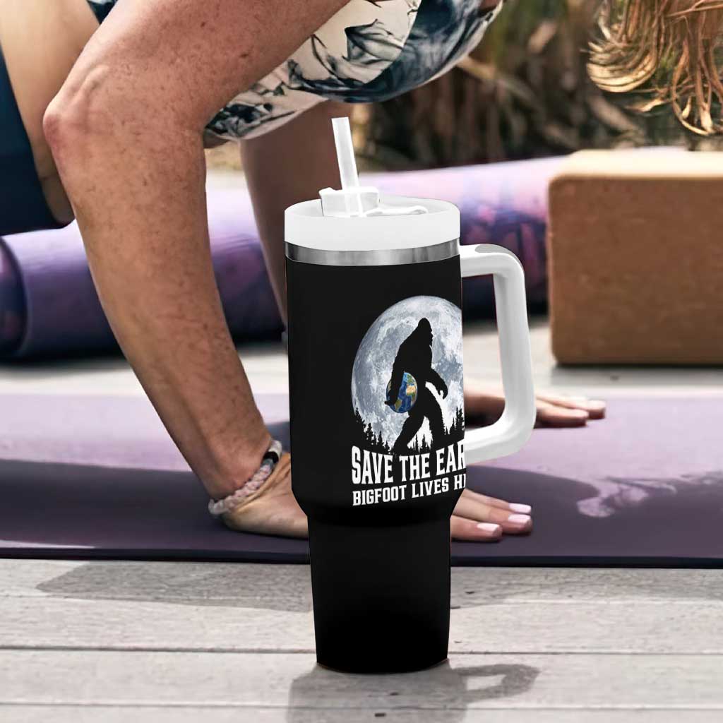 Save Our Planet Nature Lover Tumbler With Handle Bigfoot Lives Here