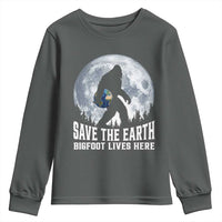 Save Our Planet Nature Lover Youth Sweatshirt Bigfoot Lives Here