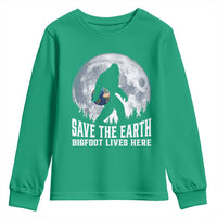 Save Our Planet Nature Lover Youth Sweatshirt Bigfoot Lives Here