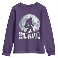 Save Our Planet Nature Lover Youth Sweatshirt Bigfoot Lives Here