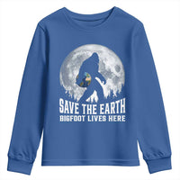 Save Our Planet Nature Lover Youth Sweatshirt Bigfoot Lives Here
