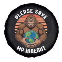 Funny Earth Day Bigfoot Spare Tire Cover Please Save My Hideout