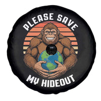 Funny Earth Day Bigfoot Spare Tire Cover Please Save My Hideout