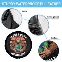 Funny Earth Day Bigfoot Spare Tire Cover Please Save My Hideout