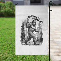 Please Save My Hideout Garden Flag Bigfoot Forest Protector