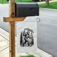 Please Save My Hideout Garden Flag Bigfoot Forest Protector