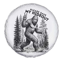 Please Save My Hideout Spare Tire Cover Bigfoot Forest Protector