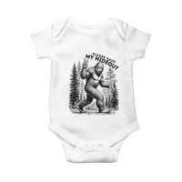 Please Save My Hideout Baby Onesie Bigfoot Forest Protector