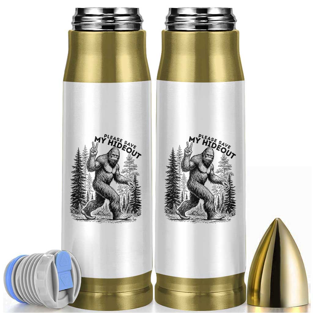 Please Save My Hideout Bullet Tumbler Bigfoot Forest Protector
