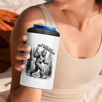 Please Save My Hideout 4 in 1 Can Cooler Tumbler Bigfoot Forest Protector