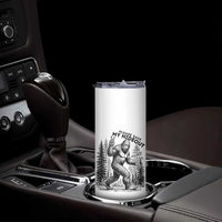 Please Save My Hideout Skinny Tumbler Bigfoot Forest Protector