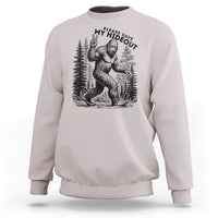 Please Save My Hideout Sweatshirt Bigfoot Forest Protector