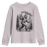 Please Save My Hideout Youth Sweatshirt Bigfoot Forest Protector