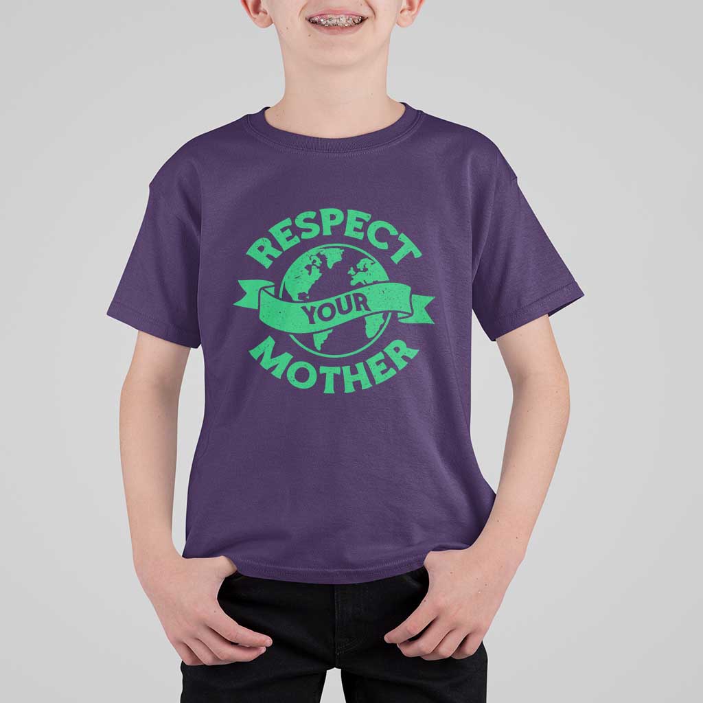 Respect Your Mother T Shirt For Kid Earth Day Nature Lover Gift