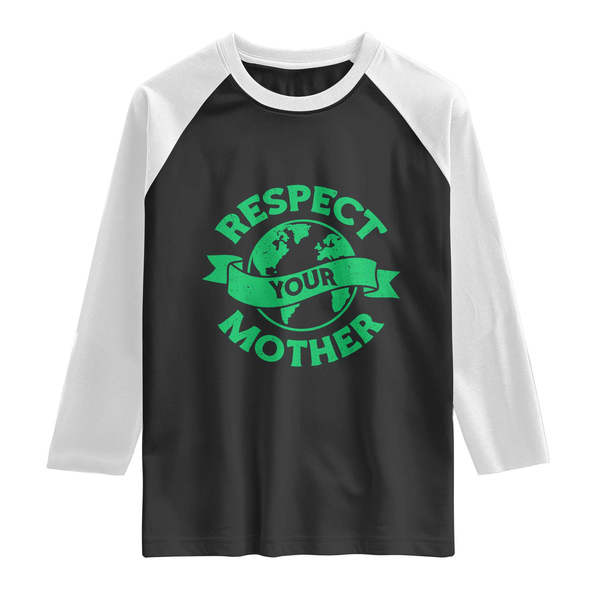 Respect Your Mother Raglan Shirt Earth Day Nature Lover Gift