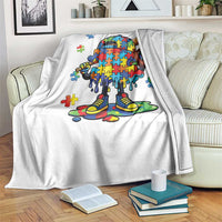 Autism Acceptance Baseball Throw Blanket Colorful Drip Graphic Neurodiversity Support