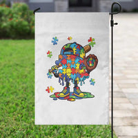 Autism Acceptance Baseball Garden Flag Colorful Drip Graphic Neurodiversity Support