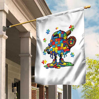 Autism Acceptance Baseball Garden Flag Colorful Drip Graphic Neurodiversity Support