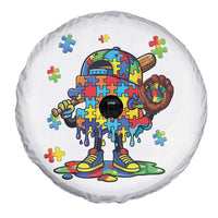 Autism Acceptance Baseball Spare Tire Cover Colorful Drip Graphic Neurodiversity Support
