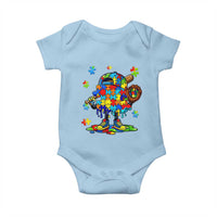 Autism Acceptance Baseball Baby Onesie Colorful Drip Graphic Neurodiversity Support