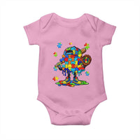 Autism Acceptance Baseball Baby Onesie Colorful Drip Graphic Neurodiversity Support