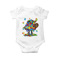 Autism Acceptance Baseball Baby Onesie Colorful Drip Graphic Neurodiversity Support