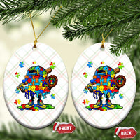 Autism Acceptance Baseball Ceramic Ornament Colorful Drip Graphic Neurodiversity Support