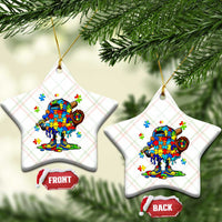Autism Acceptance Baseball Ceramic Ornament Colorful Drip Graphic Neurodiversity Support