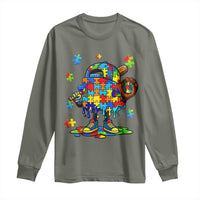 Autism Acceptance Baseball Long Sleeve Shirt Colorful Drip Graphic Neurodiversity Support