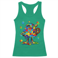 Autism Acceptance Baseball Racerback Tank Top Colorful Drip Graphic Neurodiversity Support