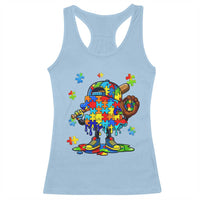 Autism Acceptance Baseball Racerback Tank Top Colorful Drip Graphic Neurodiversity Support