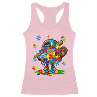 Autism Acceptance Baseball Racerback Tank Top Colorful Drip Graphic Neurodiversity Support