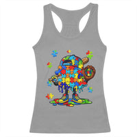 Autism Acceptance Baseball Racerback Tank Top Colorful Drip Graphic Neurodiversity Support