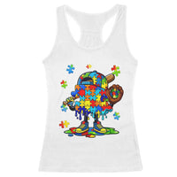 Autism Acceptance Baseball Racerback Tank Top Colorful Drip Graphic Neurodiversity Support